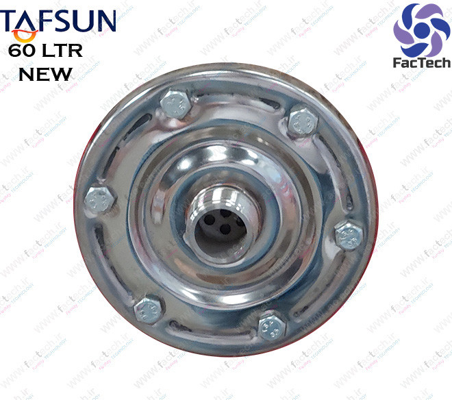 منبع آب تحت فشار 60 لیتری 10 بار تفسان - 60 TEV-RV با درجه متحرک و فلنج استیل و با تیوب درجه یک ایتالیایی بهداشتی تضمینی صد در صد توسط شرکت تفسان