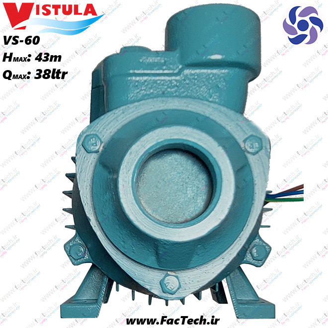 پمپ نیم اسب خانگی ویستولا VS60 محیطی کم صدا هد 45متر دبی 38 لیتر