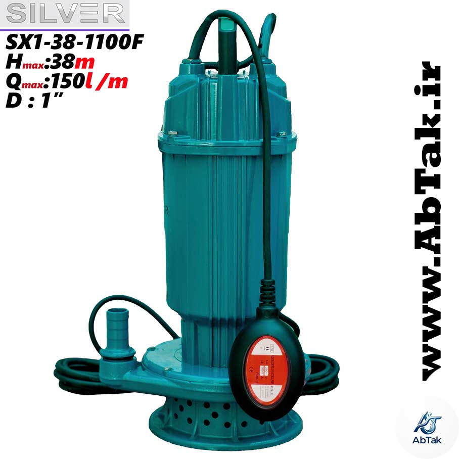 پمپ کفکش سیلور 1 اسب  مدل SX 1-38-1100F سیم پیچ مس