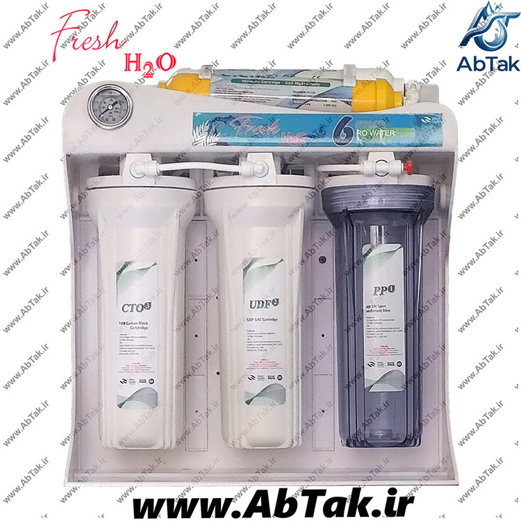 تصفیه آب خانگی صادراتی - FRESH H2O منبع ۴ گالن ISO TANK ممبران ۱۳ لایه شیر اهرمی و پمپ 100 گالن